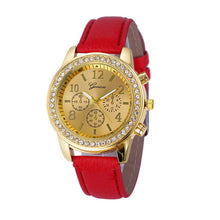 Faux Chronograph Quartz WatcheWomen Ladies Luxury Classic Round Women Crystals Dress Watch relogios feminino EF8