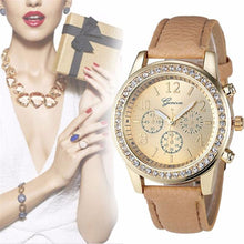Faux Chronograph Quartz WatcheWomen Ladies Luxury Classic Round Women Crystals Dress Watch relogios feminino EF8