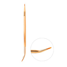 Gold Color Pro MakeUp Cosmetic Double Sided Ended Brushes Eyeshadow Eye Brow Tools Lip Eyeliner Oblique Bending Brush EF8