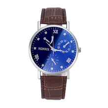 Luxury Mens Fashion PU Leather Business Quartz Analog Watch Wrist Watches EF8