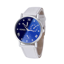 Luxury Mens Fashion PU Leather Business Quartz Analog Watch Wrist Watches EF8