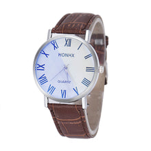 Fashion Luxury Men Leather Quartz Analog Wrist Watch Watches EF8