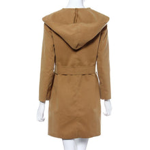 Fashion Women Trench Coat Slim Turn-down Collar Long Sleeve Casual Winer Overcoat Fast Shipping EF8