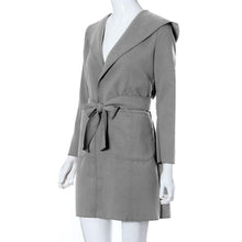 Fashion Women Trench Coat Slim Turn-down Collar Long Sleeve Casual Winer Overcoat Fast Shipping EF8