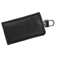 Quality Men PU Leather Solid Wallet Car Key Chain Holder 6 Ring Pouch Case Housekeeper Key Chain Black Brown EF8