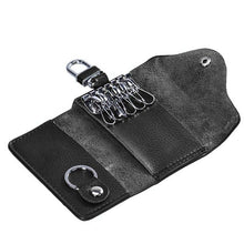 Quality Men PU Leather Solid Wallet Car Key Chain Holder 6 Ring Pouch Case Housekeeper Key Chain Black Brown EF8
