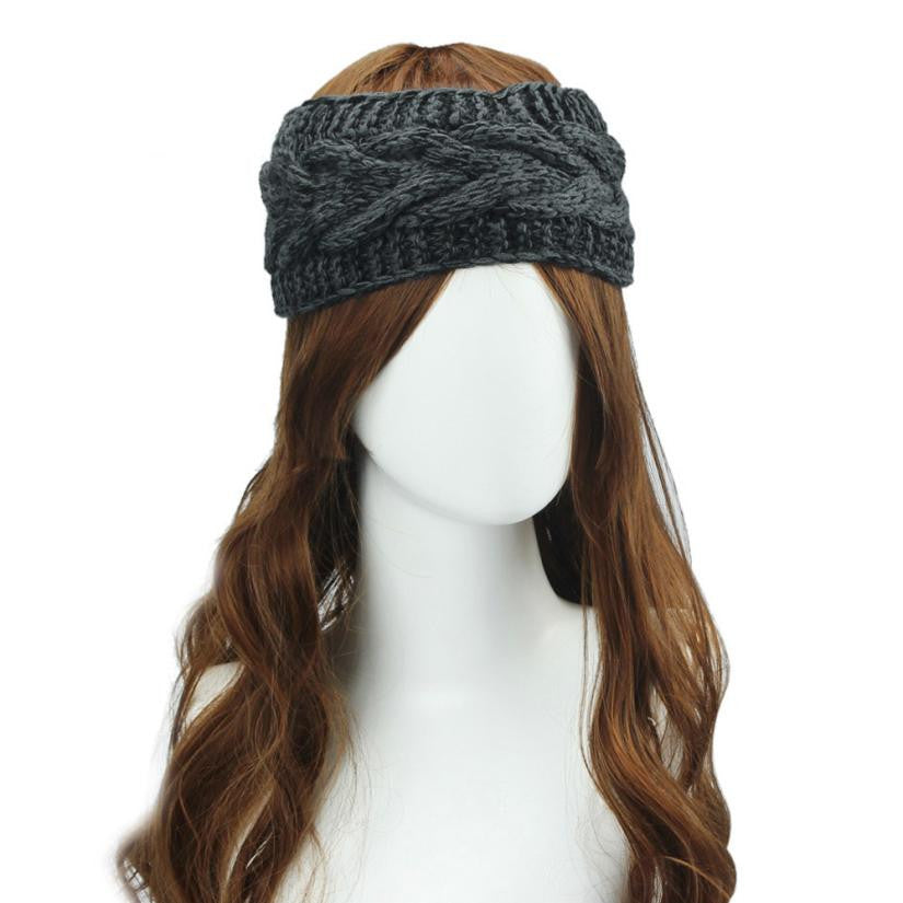 Women Ear Warmer Headwrap Double Color Headband Knit Flower Hairband Fast Shipping Drop Shipping EF8
