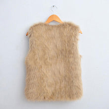 Lady Tops Faux Fur VWaistcoat Warm Coat Outwear Long Hair Jacket veste femme Drop shipping EF8