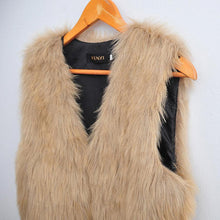 Lady Tops Faux Fur VWaistcoat Warm Coat Outwear Long Hair Jacket veste femme Drop shipping EF8