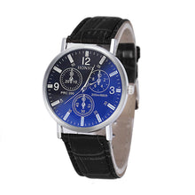 Luxury Mens Crocodile PU Leather Analog Blu-Ray Business Wrist Watch Quality Men Watch Clock relogio masculino EF8