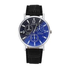 Luxury Mens Crocodile PU Leather Analog Blu-Ray Business Wrist Watch Quality Men Watch Clock relogio masculino EF8
