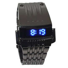Luxury Stainless Steel Men Blue LED Digital Sport Wrist Watch Watches Men Watch Relogio Masculino EF8