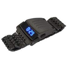 Luxury Stainless Steel Men Blue LED Digital Sport Wrist Watch Watches Men Watch Relogio Masculino EF8