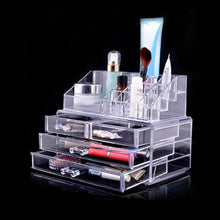 Makeup Cosmetics Jewelry Organizer Clear 3 Drawers Lipstick Box Storage EF8
