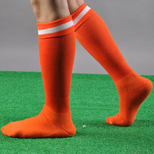 Men Striped Long Socks lacrosse Knee High Socks solid color thick socks EF8