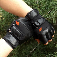 Men Tactical Gloves Men's Outdoor Sport Bicycle Fitness Gloves MittsHalf Finger Leather Gloves Mittens EF8