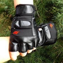 Men Tactical Gloves Men's Outdoor Sport Bicycle Fitness Gloves MittsHalf Finger Leather Gloves Mittens EF8