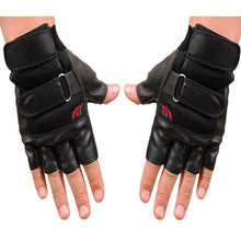 Men Tactical Gloves Men's Outdoor Sport Bicycle Fitness Gloves MittsHalf Finger Leather Gloves Mittens EF8