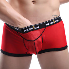 Men Ventilation Sexy Comfy Shorts Men Underwear Men Low Waist Ventilation Sexy Gauze Rose Comfy Shorts Boxer Underpants EF8