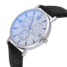Mens Luxury Crocodile Faux Leather Analog high-end Business Wrist Watch Watches EF8