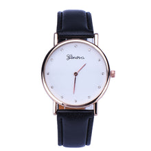 Mens Luxury Women Rhinestone Dial Leather Analog Quartz Wrist Watch watches EF8