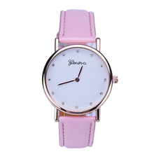 Mens Luxury Women Rhinestone Dial Leather Analog Quartz Wrist Watch watches EF8