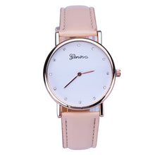 Mens Luxury Women Rhinestone Dial Leather Analog Quartz Wrist Watch watches EF8