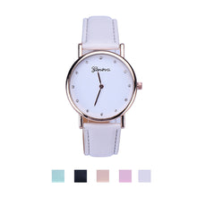 Mens Luxury Women Rhinestone Dial Leather Analog Quartz Wrist Watch watches EF8