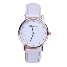 Mens Luxury Women Rhinestone Dial Leather Analog Quartz Wrist Watch watches EF8