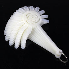 10pc Natural 12 Color Women Ladies False Nail Art Tips Sticks Polish Display Fan Salon Makeup Tools EF8