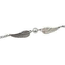 Fashion Silver Imitation Pearl Angel Wings Jewelry Dove Peace Bracelet for Women Lady Beauty Perfect Gift EF8