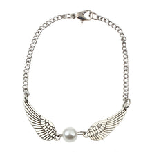 Fashion Silver Imitation Pearl Angel Wings Jewelry Dove Peace Bracelet for Women Lady Beauty Perfect Gift EF8