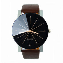 Men Luxury Quartz Dial Clock PU Leather Wrist Watch Round Case Wrist Watches Watch EF8