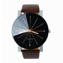 Men Luxury Quartz Dial Clock PU Leather Wrist Watch Round Case Wrist Watches Watch EF8