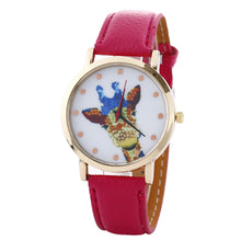 Women Deer Pattern Fashion PU Leather Band Analog Quartz Vogue Wrist Watches Watch EF8