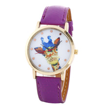 Women Deer Pattern Fashion PU Leather Band Analog Quartz Vogue Wrist Watches Watch EF8