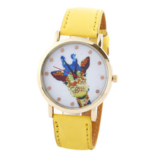 Women Deer Pattern Fashion PU Leather Band Analog Quartz Vogue Wrist Watches Watch EF8