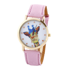 Women Deer Pattern Fashion PU Leather Band Analog Quartz Vogue Wrist Watches Watch EF8