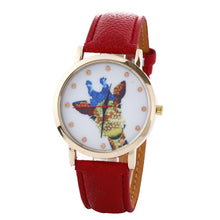 Women Deer Pattern Fashion PU Leather Band Analog Quartz Vogue Wrist Watches Watch EF8