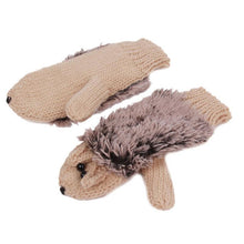 Cute Gloves Women Mittens Cartoon Knitted Hedgehog Glove EF8
