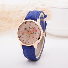 Cartoon Watch Women Fashion Casual Watch Little Cat Pattern Wristwatch Quartz Dress Vogue Watches reloj mujer EF8