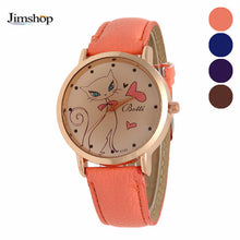 Cartoon Watch Women Fashion Casual Watch Little Cat Pattern Wristwatch Quartz Dress Vogue Watches reloj mujer EF8
