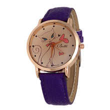 Cartoon Watch Women Fashion Casual Watch Little Cat Pattern Wristwatch Quartz Dress Vogue Watches reloj mujer EF8