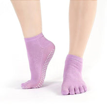 ComWomens Cotton Colorful Non Slip Massage Toe Socks Full Grip With Socks Heel EF8