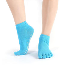 ComWomens Cotton Colorful Non Slip Massage Toe Socks Full Grip With Socks Heel EF8