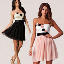 Fashion Sexy Women Vestidos Floral Chiffon Lace Backless Prom Wedding Mini Dresses Clothing EF8