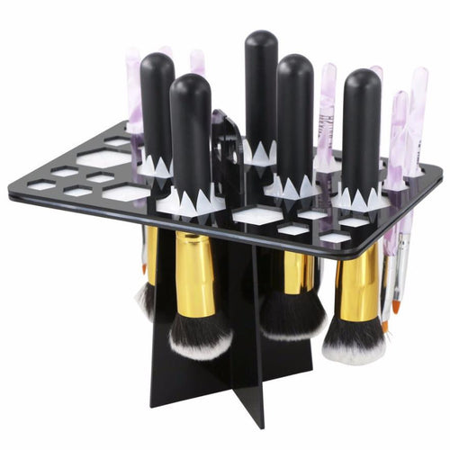 Makeup Folding Collapsible Air Drying Cosmetic Brush Organizing Tree Rack Holder EF8
