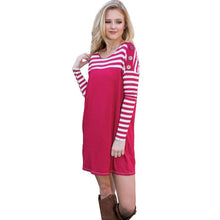 Personality Loose And Comfortable Long Sleeved Button Fringe Dress EF8