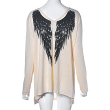 Sexy Blouse Women Picture Long Sleeve V Neck Shirt Blouse Top Wing Front Top Shirt EF8