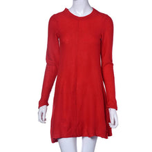 Womens Dresses Ladies Loose Knitted Sweater Jumper Pullover Knitwear Sexy Dress moda mujer EF8